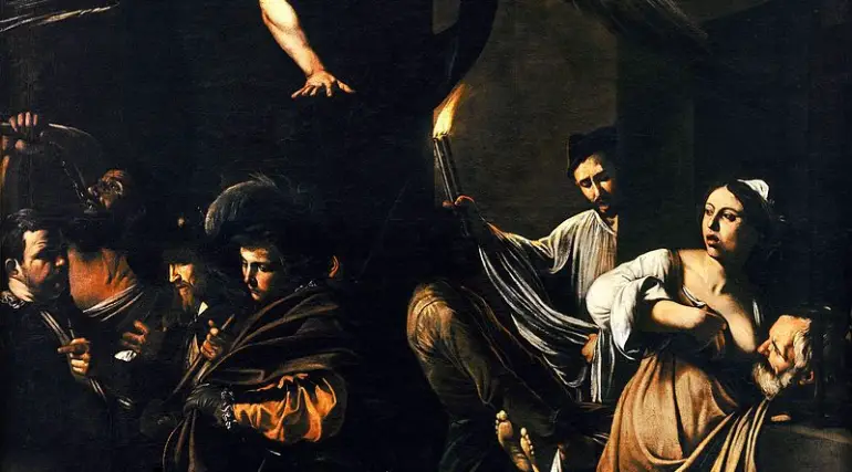 800px-Caravaggio_-_Sette_opere_di_Misericordia_(1607,_Naples)