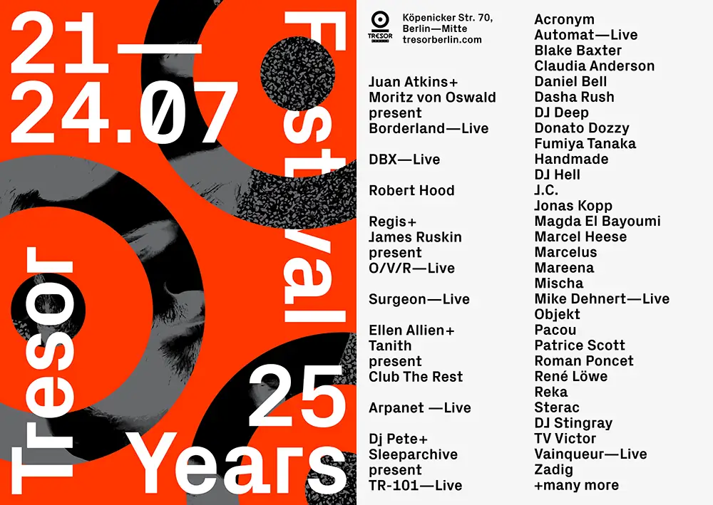 Tresor 25 Years Festival Poster 1