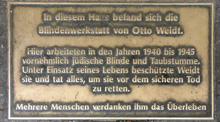 Gedenktafel Otto Weidt