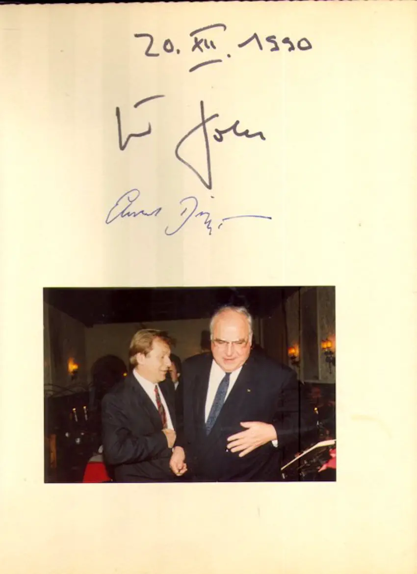 Helmut Kohl al Bacco nel 1990