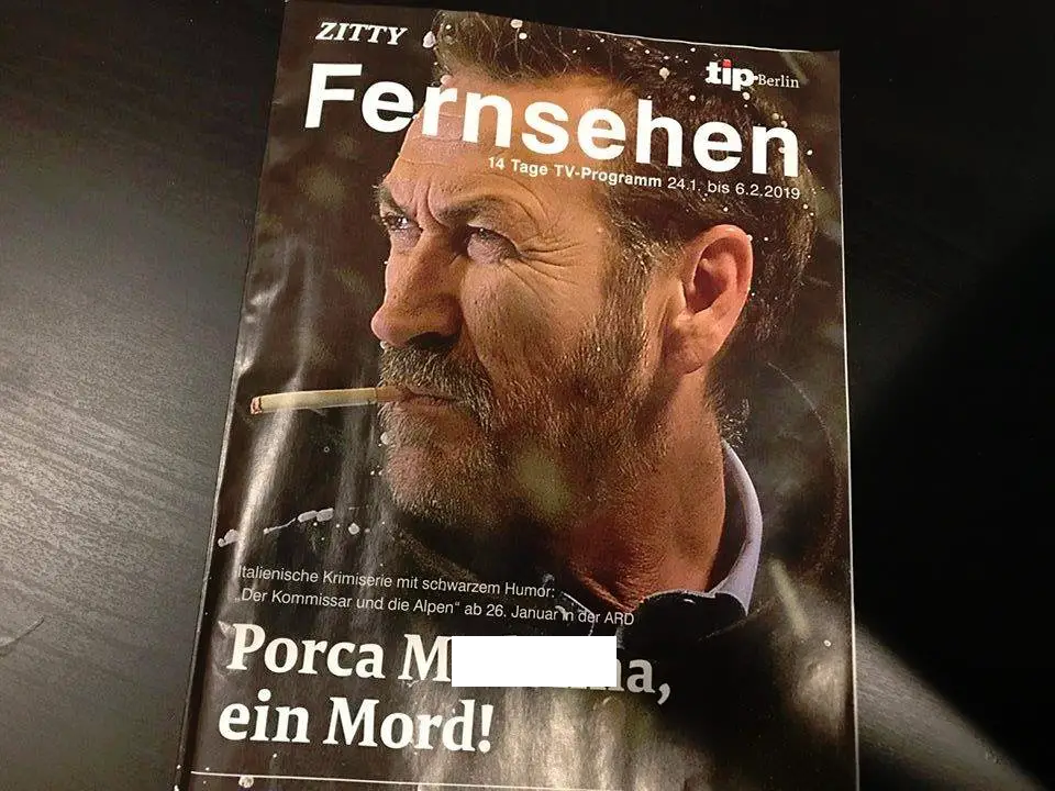 La copertina incriminata di Zitty Fernsehen @Berlino Magazine